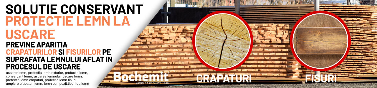 Protectie lemn la uscare Bochemit Crackstop alb 900kg tratament lemn